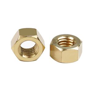 黄铜外六角螺母铜螺帽铜质螺丝母大全M2M3M4M5M6M8M10M16M18M24