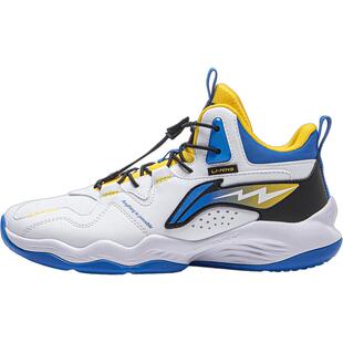 李宁童鞋篮球鞋男大童明日之星减震回弹圆头青少年鞋子中帮童鞋