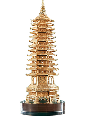铜制黄铜十三层文昌塔摆件