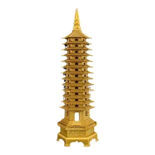 文昌塔摆件纯黄铜十三层书房13层八卦文峰宝塔工艺品装饰送礼摆件