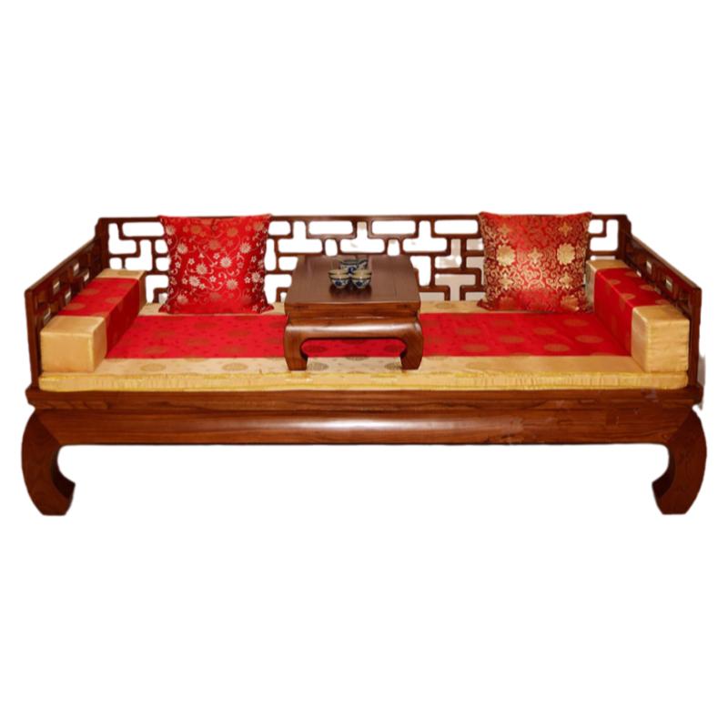 新中式实木刺猬紫檀家具花梨木床榻明清古典罗汉塌工万字罗汉床