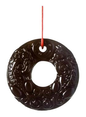 平安扣梦克拉黑曜石吊坠