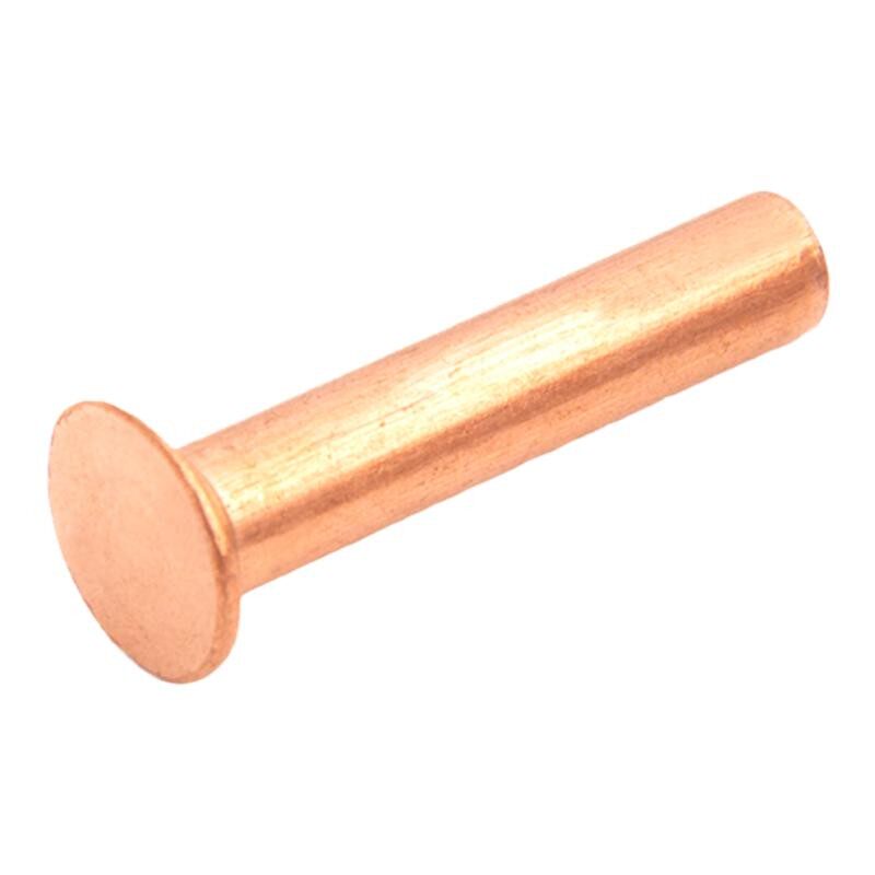 紫铜敲击式沉头铆钉M2M2.5M3M4M5M6M8 实心平头平锥头铜铆钉GB869