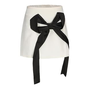 ARTE PURA缎面蝴蝶结短裙女原创设计百搭休闲实穿半裙包臀裙