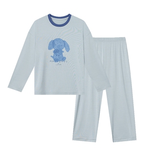 多多家男童家居服套装7A抗菌2026新款春秋季儿童中大童春装睡衣潮