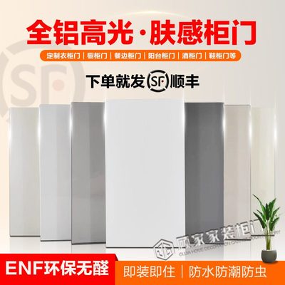 全铝门板定制18厘铝合金柜门铝蜂窝带框橱柜门订做PET肤感衣柜门