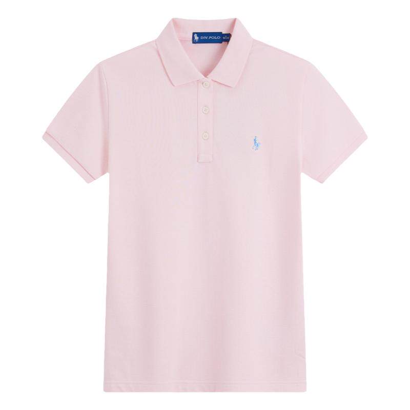【纯棉】DIVPOLO保罗女士短袖Polo衫2025夏新品简约T恤LD0122482