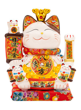 放家里的招财猫摆件乔迁新居礼品自动招手家居客厅2026新款发财猫