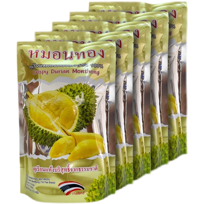 泰国金枕头榴莲干500g原装进口