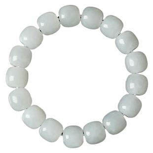 亲宝水晶新疆和田玉手链羊脂白玉老型珠玉石手串女男款