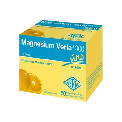 欧洲直邮Verla镁离子冲泡颗粒50包橙子味补镁柠檬酸300mg平衡营养
