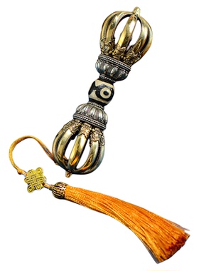 桌面摆件藏村铜九股杵