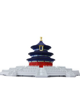 小米千年榫营造积木天坛纪念版祈年殿全榫卯结构彩色积木模型拼图