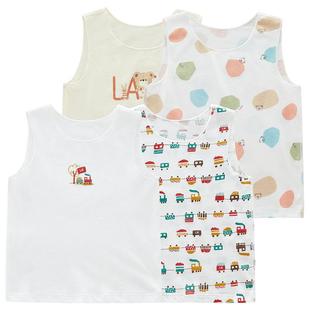 【爆品】拉比婴儿背心夏季新宝宝背心2件装男女儿童纯棉打底背心