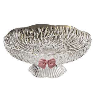 ins风轻奢水果盘家用客厅茶几零食摆放盘高脚沥水果篮高级感果盆