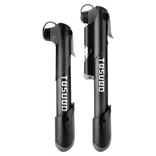 塔斯队长自行车便携打气筒迷你公路车充气泵山地车气筒带气压表