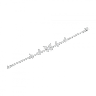 Witthe原创满钻缱绻蝴蝶手链高级感蝴蝶钻石手链手镯女925纯银