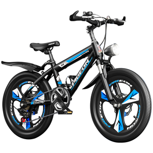 飞鸽儿童山地车自行车青少年女男孩单速变速双碟刹避震童车学生车