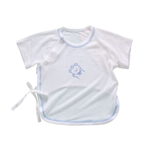 半背衣初生婴儿52码59产房半袖新生宝宝夏薄款莫代尔a类短袖上衣