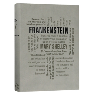 精装 Frankenstein 英文原版科幻小说书 弗兰肯斯坦 科学怪人 玛丽雪莱 英文版经典恐怖小说 皮革版 进口原版英语书籍