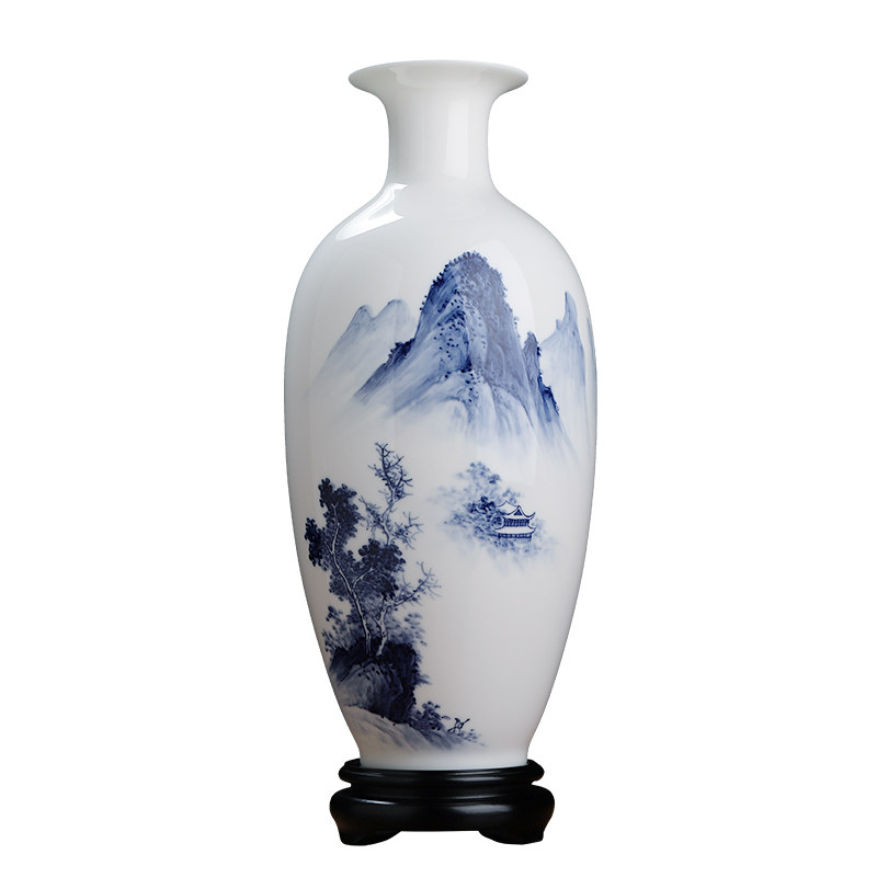 陈建瑞大师作品《古寺钟声》花瓶