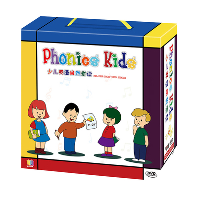 正版 Phonics Kids少儿英语自然拼读教材英文音标动画教学DVD光盘