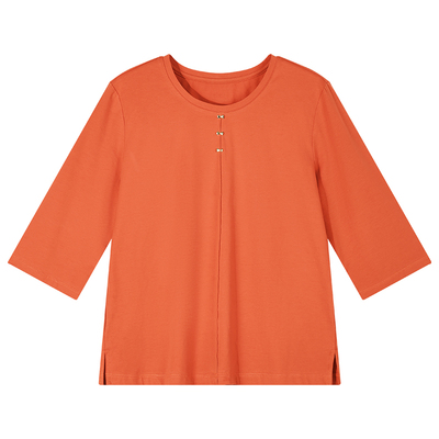 夏季洋气七分袖t恤女中袖上衣