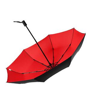 双层黑胶遮阳伞防晒女大号折叠男士手动晴雨两用简约结实抗风纯色