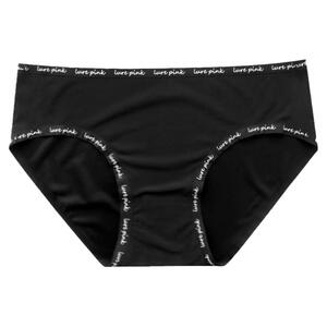 时尚字母~简约无痕冰丝内裤女中低腰包臀舒适弹力运动透气三角裤