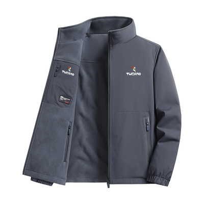 啄木鸟秋冬双面穿夹克男抓绒外套