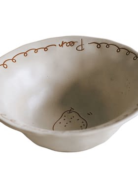 泽滕家草帽阔口大号汤碗装菜盆子