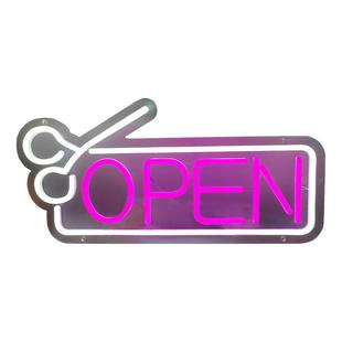 OPEN霓虹灯led营业中发光字开业门牌正在营业欢迎光临广告灯招牌