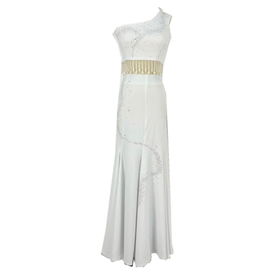 傣族舞蹈越鸟剧目白色表演服定制