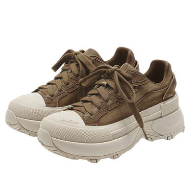 孟子义戚薇同款VITTORIO VENTURA薇薇燃 牛皮厚底运动休闲板鞋