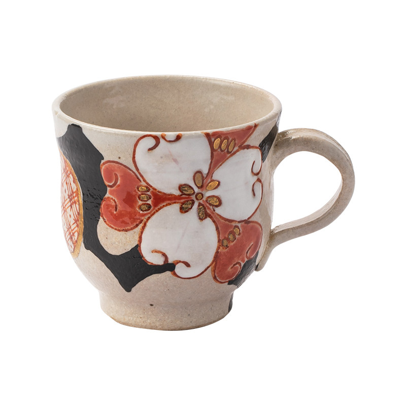 锅小姐日本进口马克杯陶瓷九谷烧高档精致水杯咖啡杯子大容量茶杯