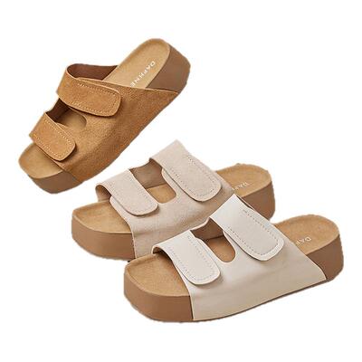 daphne时尚百搭厚底勃肯拖鞋女