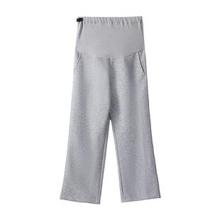 十月结晶孕妇裤子女外穿春季款阔腿裤直筒宽松垂感休闲大码打底裤