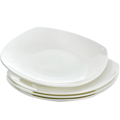 纯白陶瓷方盘多尺寸微波炉适用