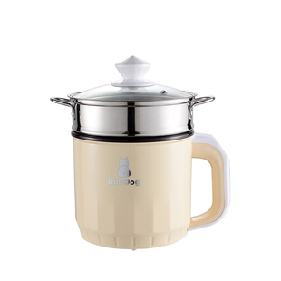 宿舍一人用小锅迷你电煎锅多功能家用煮面插电炒菜蒸煮一体不粘锅