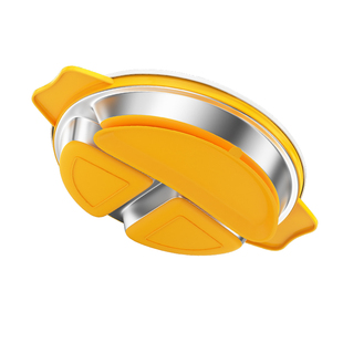 316不锈钢宝宝餐盘吸附分格儿童吃饭专用饭碗带盖婴儿餐具吸盘