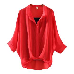 胖mm雪纺衫吊带两件套夏装新款女上衣遮肚子宽松显瘦大码短袖衬衫