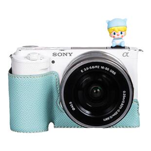 索尼ZVE10二代保护套a6700相机包A7C2底座a7m4皮壳a7r5配件a6400