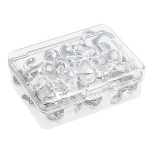 盒装20枚软木板固定透明挂钩图钉创意办公手工DIY装饰墙钉工字钉毛毡板配件A1