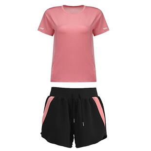 网红瑜伽服运动套装女弹力健身速干衣跑步训练小个子显瘦大码短袖