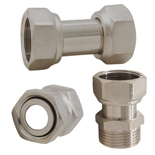 全铜镀镍内外丝活接直接双内丝异径变经单活动接头外牙油拧油任