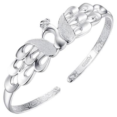 时尚纯银手镯手环凤凰银首饰品