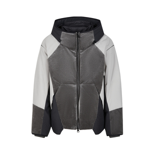 速写奥莱outlets男装冬新品短款连帽可拆卸羽绒服休闲羽绒外套