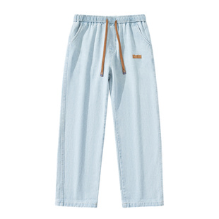 NASA STUSY美式高街2025新款秋冬装宽松加绒牛仔裤男款休闲长裤子