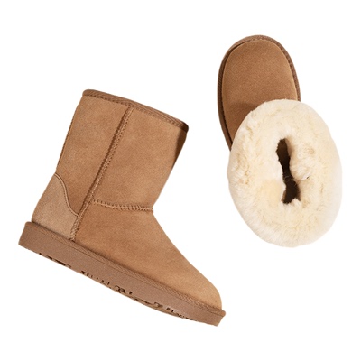 雪地靴冬季加绒加厚羊皮毛一体