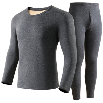 七匹狼加绒加厚保暖内衣套装男款